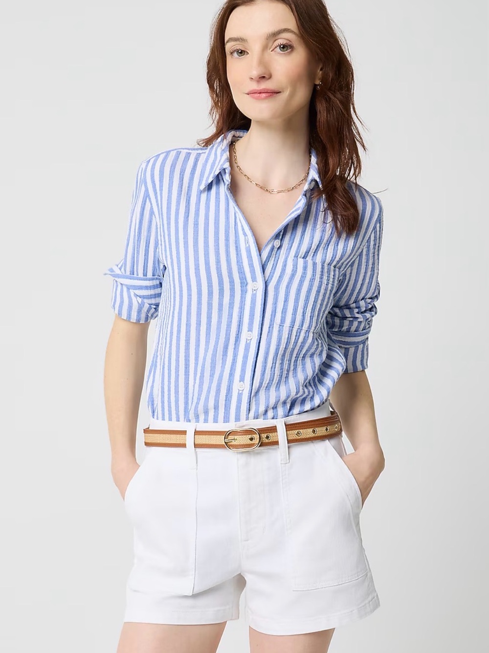 J.Crew Utility Denim Shorts, high-rise, cotton, NWOT. 28